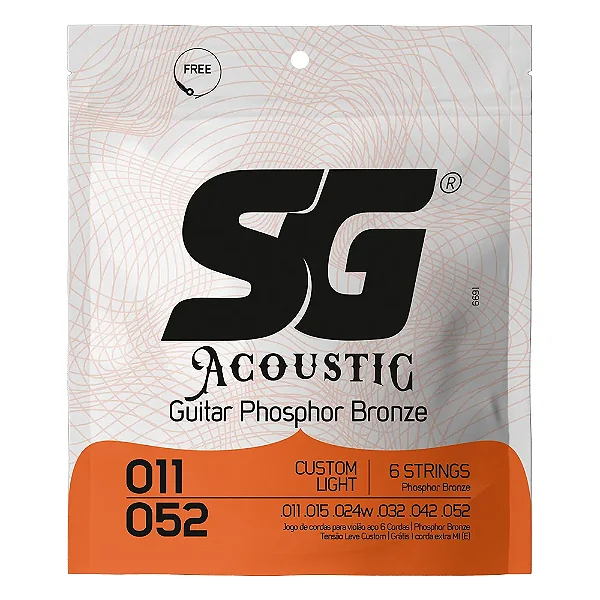 ENCORDOAMENTO SG 011 052 BRONZE FOSFORO PARA VIOLÃO