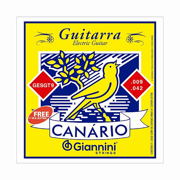 ENCORDOAMENTO PARA GUITARRA 0.09 GIANNINI CANARIO