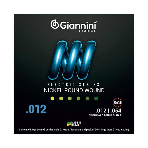 ENCORDOAMENTO PARA GUITARRA 0.12/0.54 NICKEL SERIES GIANNINI