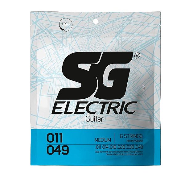 ENCORDOAMENTO PARA GUITARRA 0.11/0.49 MEDIUM SG