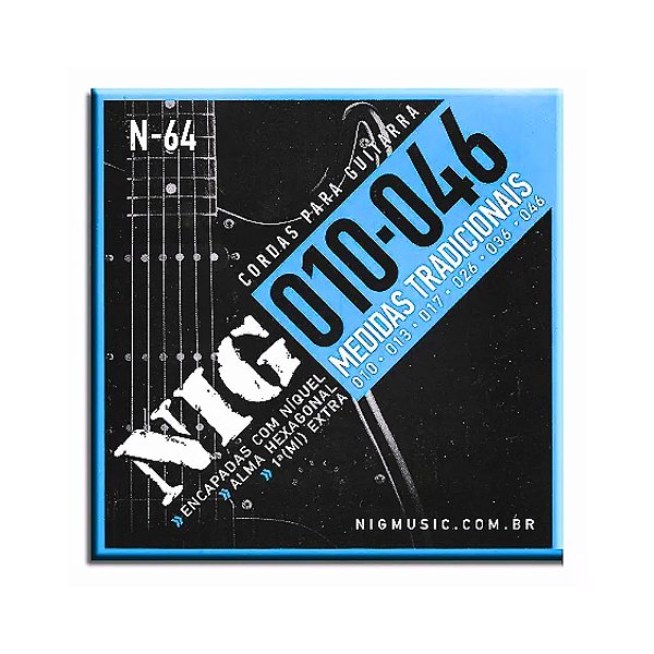 ENCORDOAMENTO PARA GUITARRA 0.10/0.46 NIG N-64