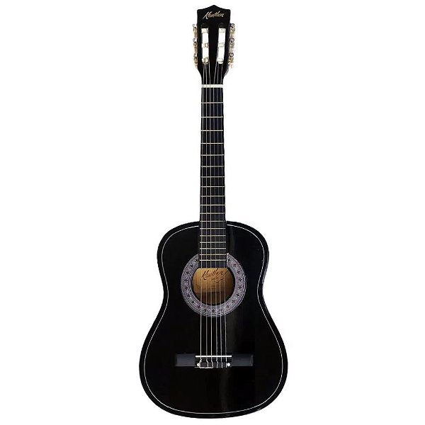 VIOLÃO AUSTIN KAUTHON INFANTIL ACUSTICO PRETO NYLON