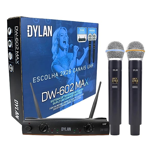 MICROFONE SEM FIO DW-602 MAX DYLAN