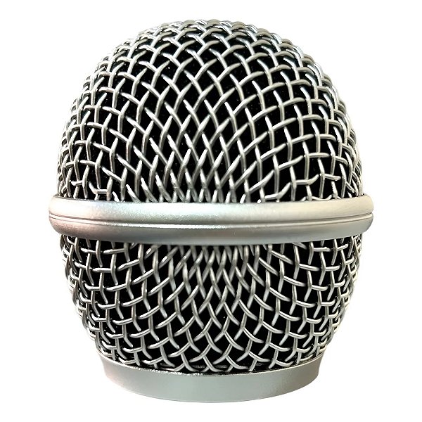 GLOBO METÁLICO PRATA P/ MICROFONE SEM FIO MXT UHF202