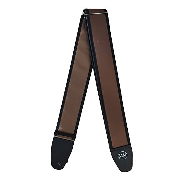 ALÇA CORREIA SAM CK5/7 COURO MARROM ALMOFADADA