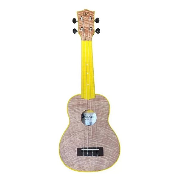 UKULELE SOPRANO 21 ABS TAMPO TIPO FLAMED OKUME AMARELO SERIE COLOR WINNER