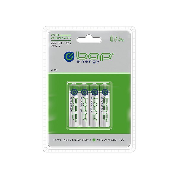 PILHA RECARREGAVEL AAA BAP-651