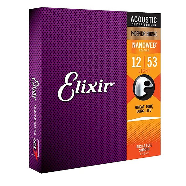 ENCORDOAMENTO 012 LIGHT BRONZE  P/VIOLAO ACO 11052 ELIXIR NANOWEB