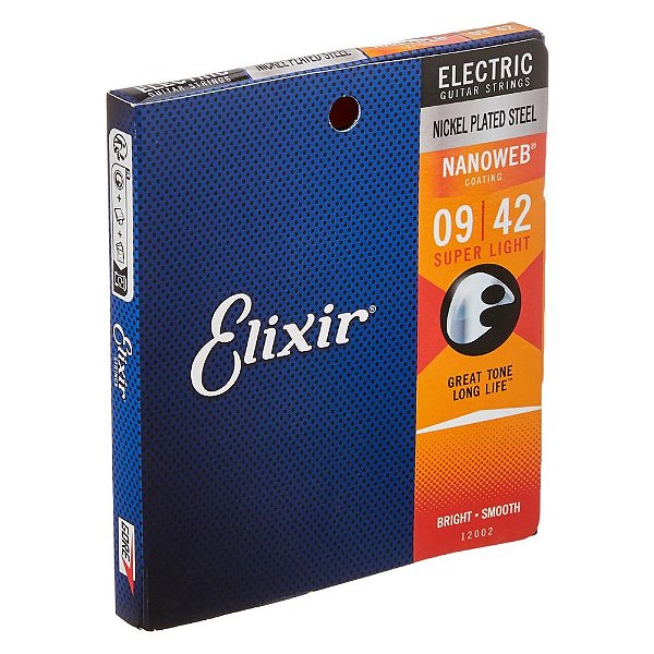ENCORDOAMENTO 009 SUPER LIGHT P/GUITARRA 12002 ELIXIR NANOWEB