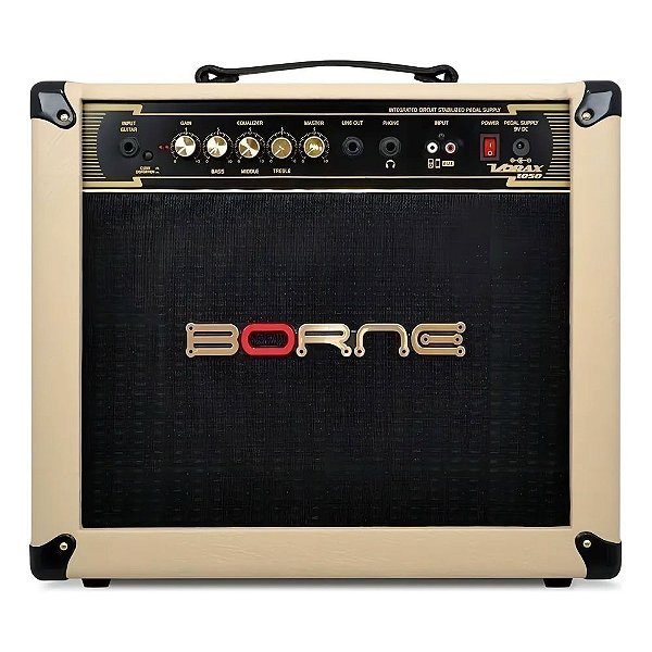 AMPLIFICADOR DE GUITARRA BORNE VORAX TWEED BRANCO 50W (SEMINOVO)