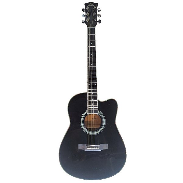 VIOLÃO AÇO ELETROACÚSTICO MALIBU OLIMPUS PRETO