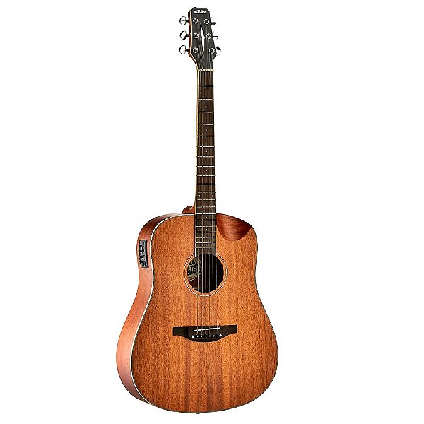VIOLÃO FOLK AÇO ELETROACÚSTICO MALIBU VENICE HALFCUTWAY MOGNO