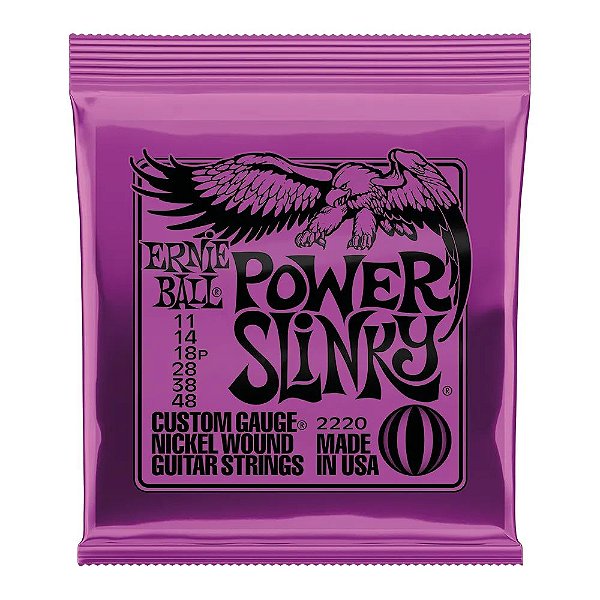 ENCORDOAMENTO PARA GUITARRA 0.11/0.48 POWER SLINKY ERNIE BALL
