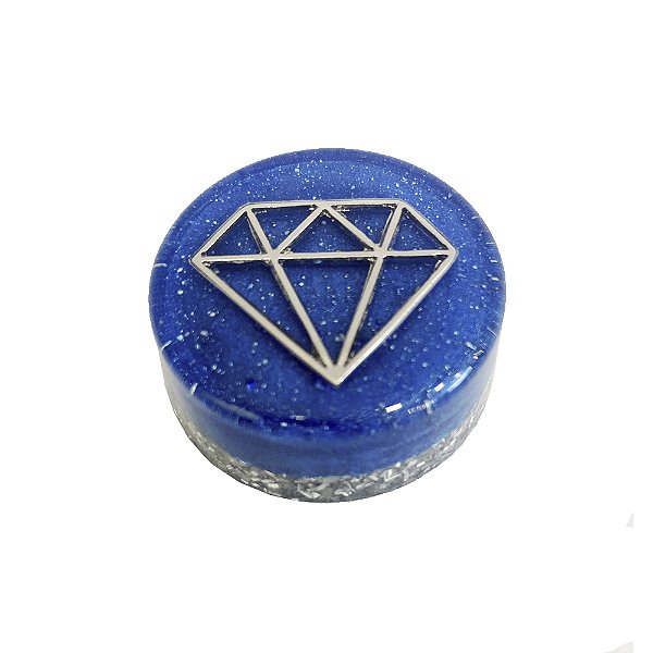 Bolso/Bolsa 4cm com Pingente de Diamante - Azul