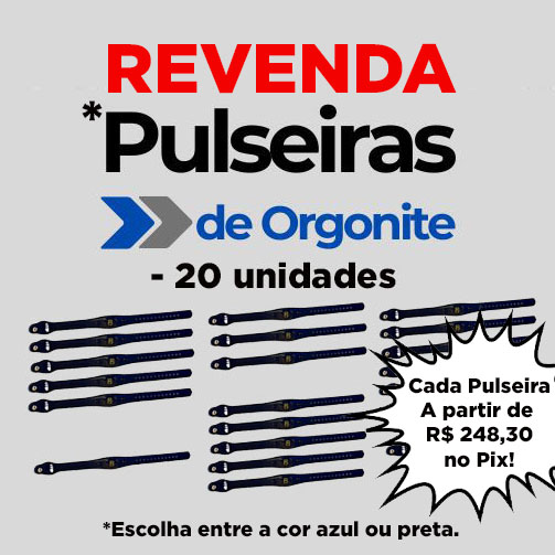 REVENDA - 20 Pulseiras de Orgonite Magnetizada