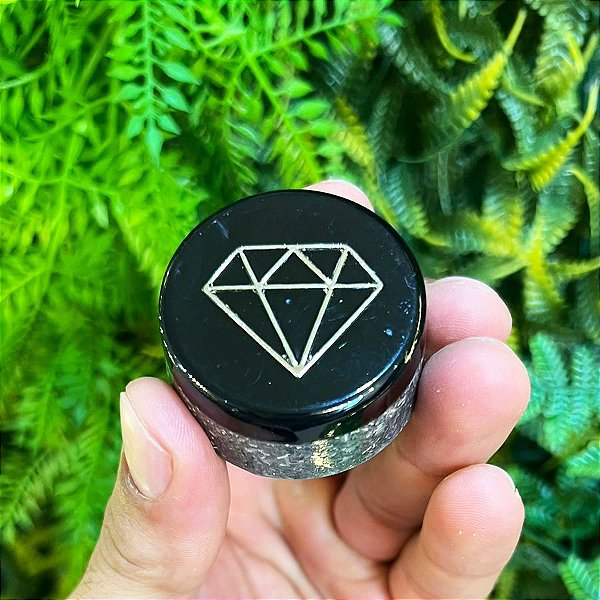 PRONTA ENTREGA - Bolso/Bolsa 4cm com Pingente de Diamante Prata