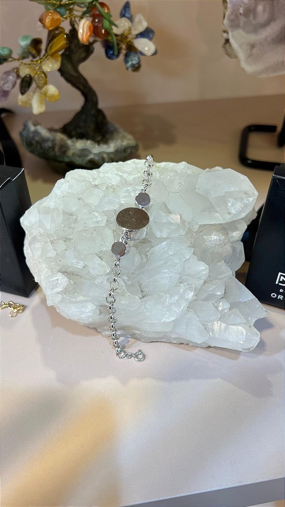 Pulseira de Orgonite Premium banho a ouro branco português