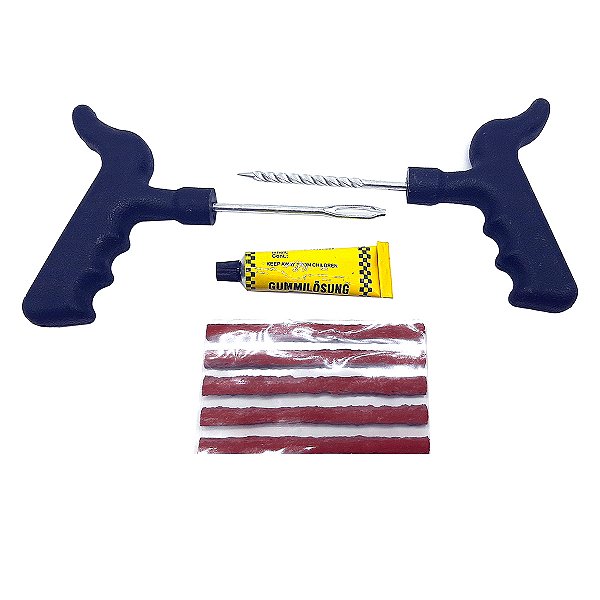 KIT REPARO TOP DE LINHA CABO DE PLASTICO REFORÇADO + 5 REPAROS E 1 COLA