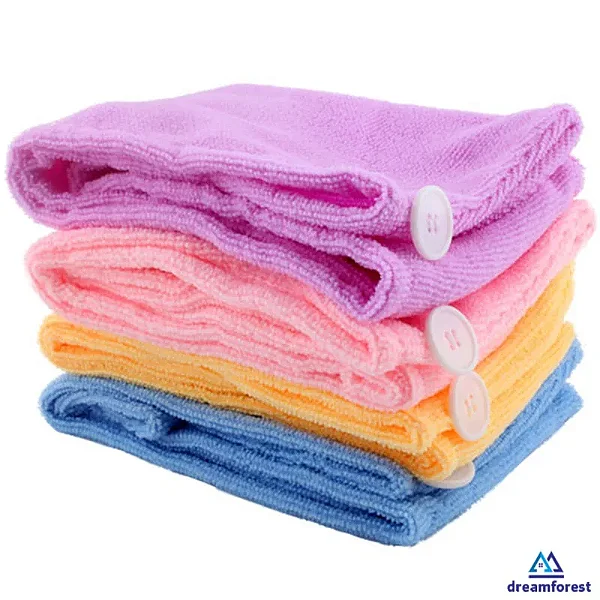 Toalha mágica feminina para secagem rápida do cabelo