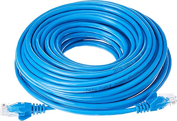 Cabo De Rede Blindado 15M Ethernet Rj45 Cat5e Azul Pcs Computador Notebooks para