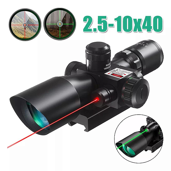 Luneta Riflescope 2.5-10x40 Com Laser