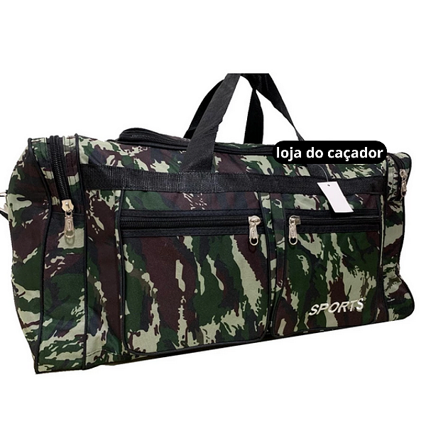 Bolsa Sport de Viagem Grande - 60 Lts / Mala Dobrável Camuflada