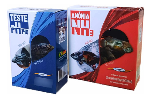 Kit Teste De Ph + Teste De Amônia Para Aquários -induspharma