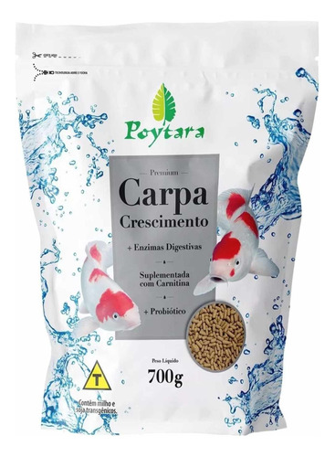 Ração Carpa Crescimento Poytara 700g