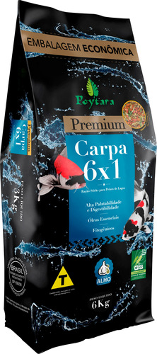 Ração Poytara Premium Mix Carpa 6X1 - 6kg