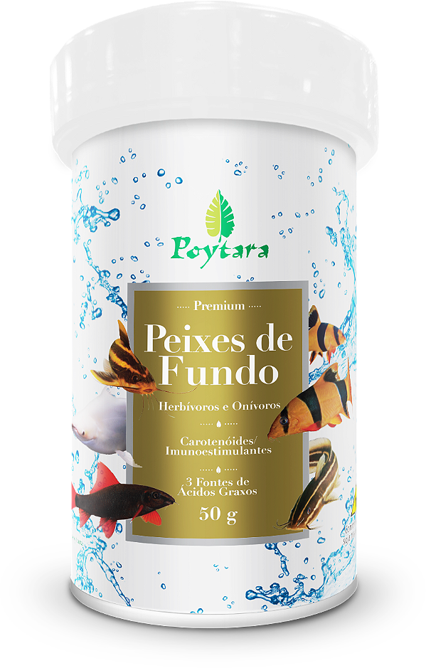 Ração Poytara Peixes de Fundo 50g
