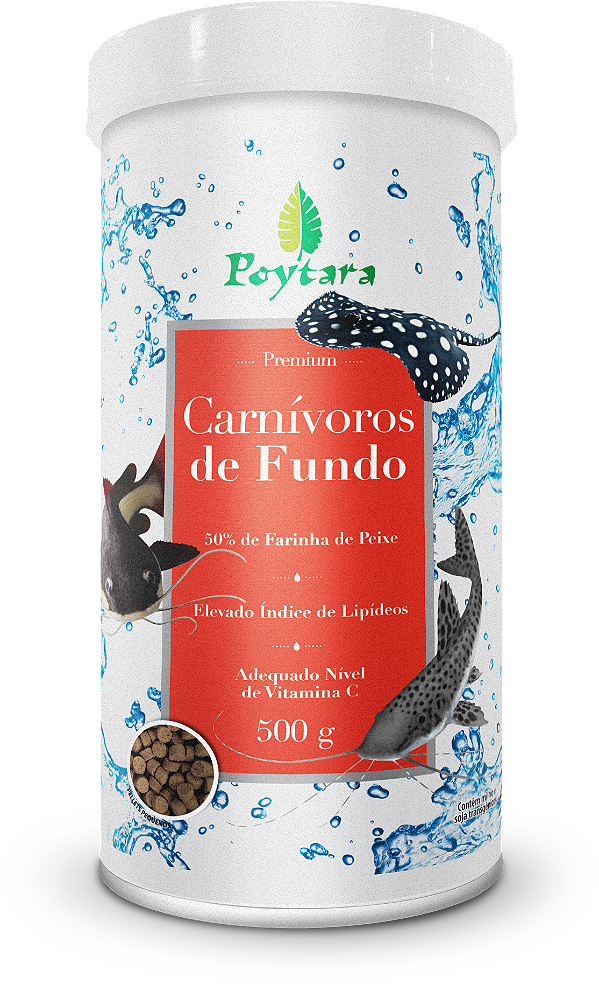 Ração Poytara Carnívoros de Fundo 500g