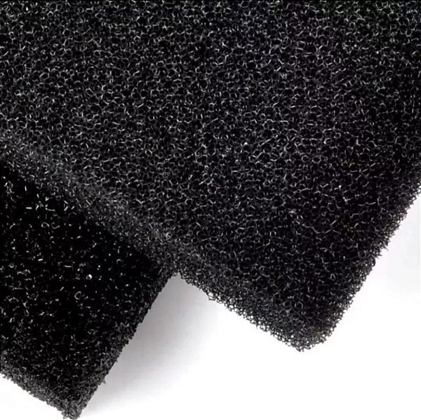 Esponja Filtrante Preta Lago/Aquário Manta Filtr. 50cmx50cmx4cm