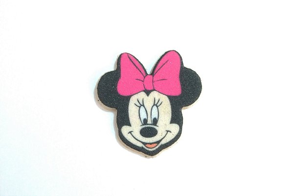 1 Adesivo Minnie Laço Rosa Super Cola