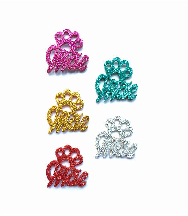 5 Adesivos pet Mãe com Patinha