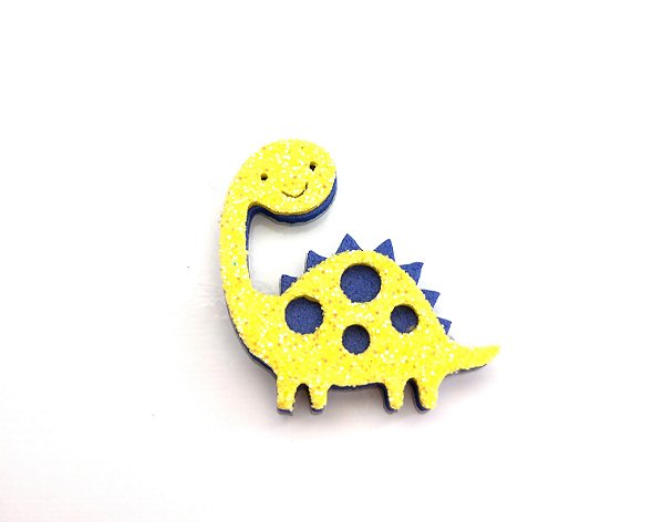 1 Adesivo Pet Dinossauro Amarelo