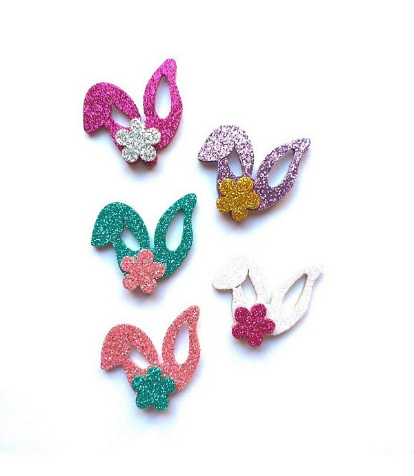 5 Adesivos Pet Orelha Coelha pascoa