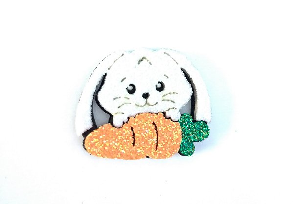 1 Adesivo Pet Coelho com cenoura Pascoa