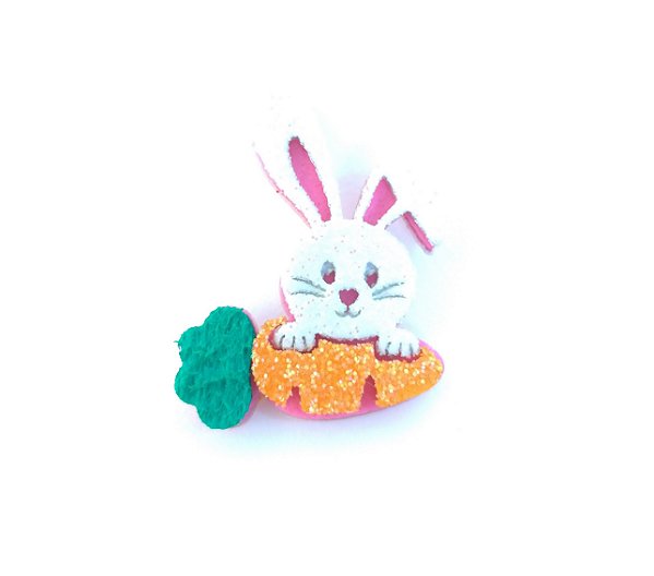 1 Adesivo Pet Coelha com cenoura pascoa