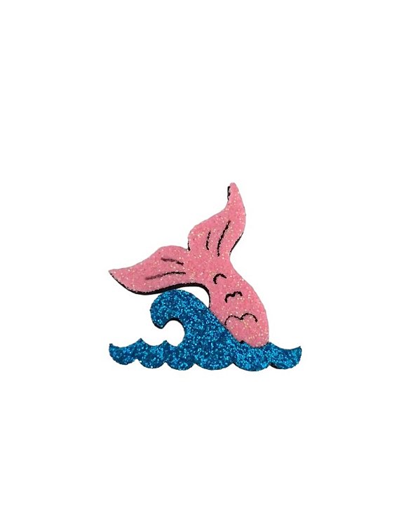 1 Adesivos Pet Calda de Sereia Rosa