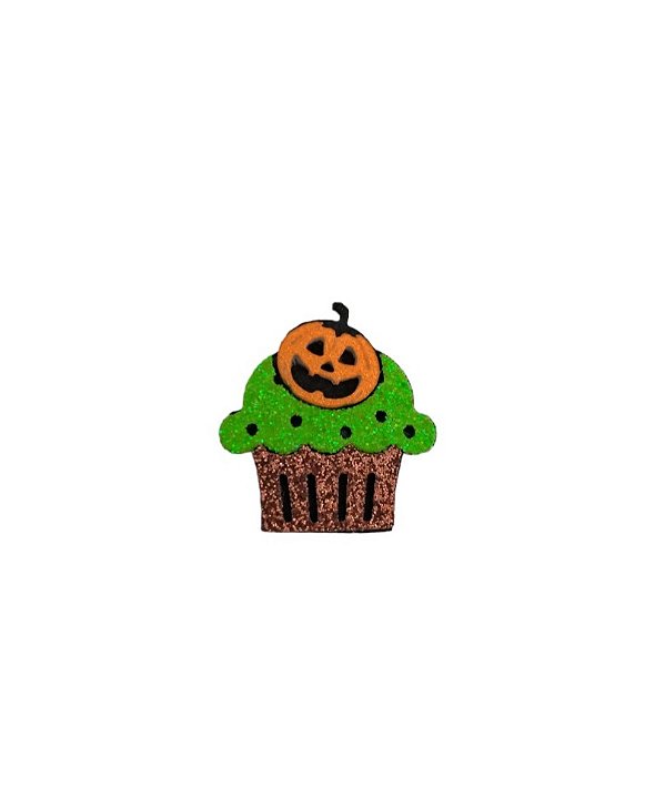 1 Adesivo Pet Cup Cake Verde Halloween