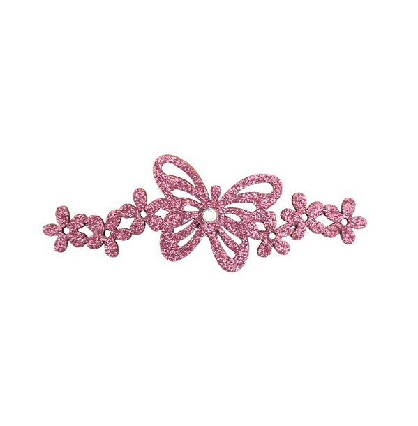 1 Adesivo Pet Tiara Borboleta Lilas
