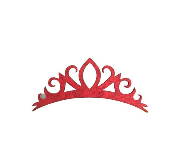 1 Adesivo Pet Tiara Coroa vermelha