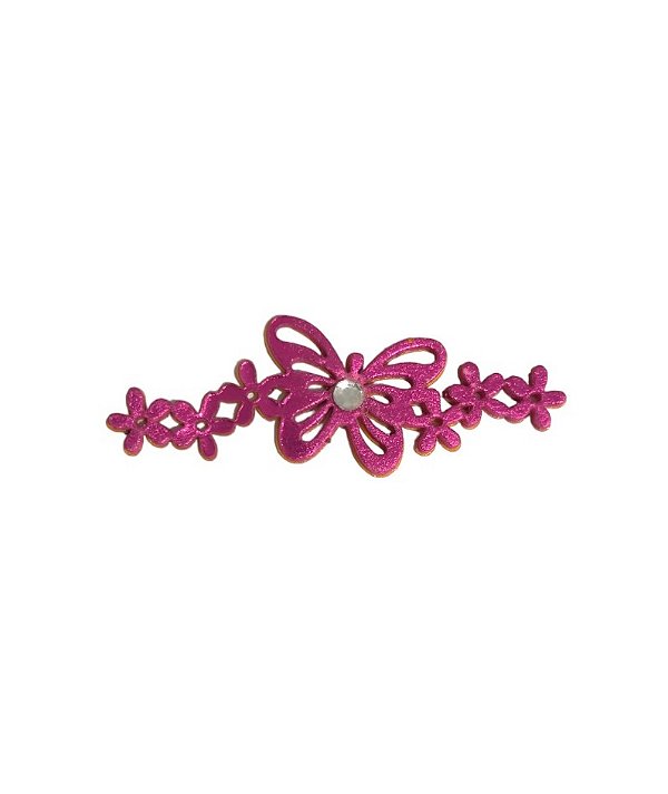 1 Adesivo Pet Tiara Borboleta Pink