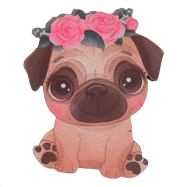 1 Adesivo Pet Pug luxo