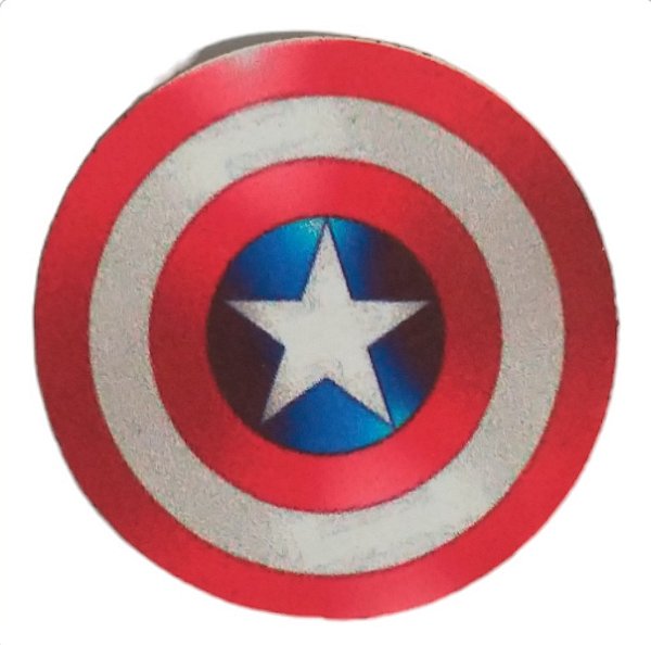 1 Adesivo Pet Escudo Capitão America luxo