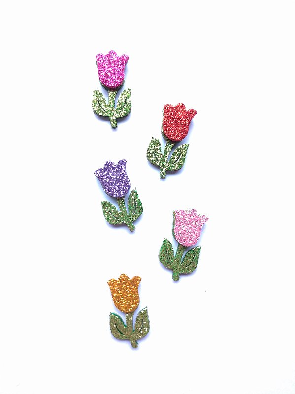 30 Adesivos Pet Tulipa