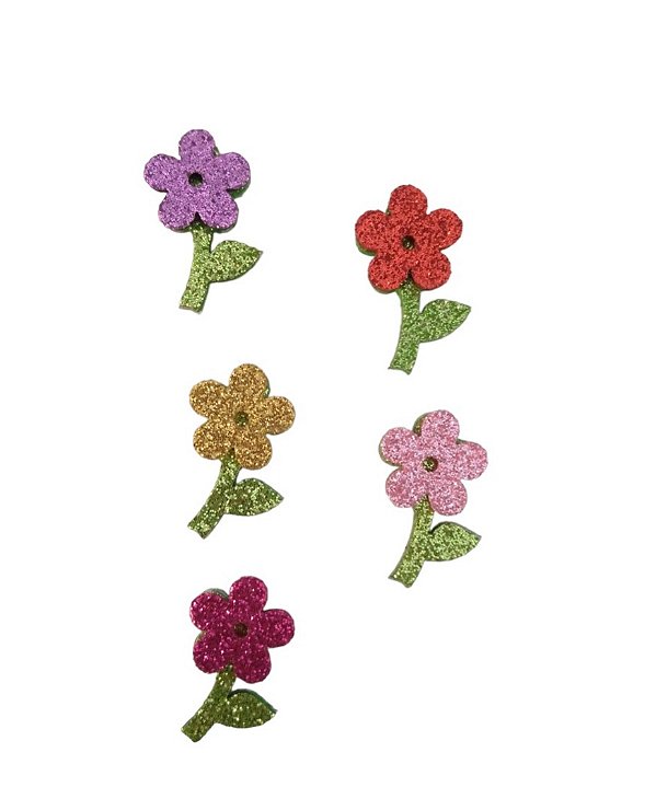 30 Adesivos Pet Flor Caule