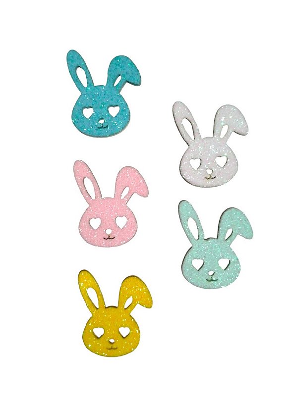 10 Adesivos Pet Coelho Olho Coração Pascoa