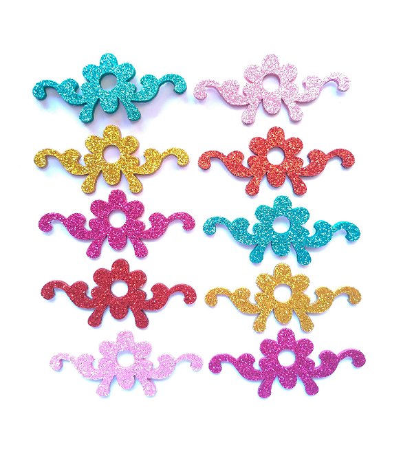 30 Adesivos Pet Tiara Flor