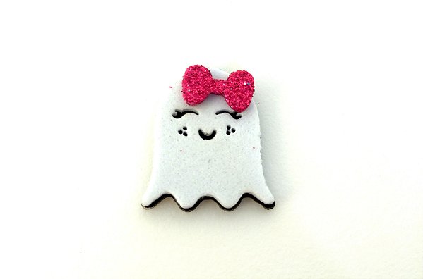 25 Adesivos Pet Fantasma Laço Halloween